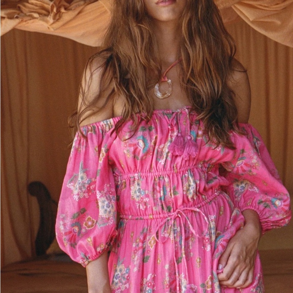 Spell Floral Pink Women's Dress - Picture 8 of 9